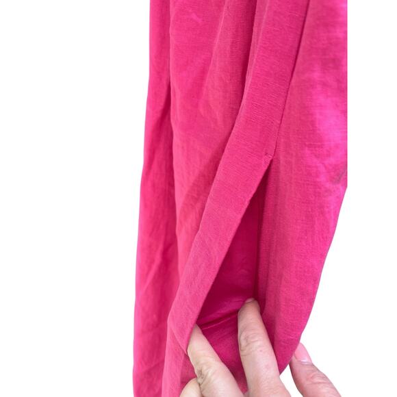 $238 EILEEN FISHER Organic Linen Midi Cami Dress Sundress | Sz XL, Geranium Pink - Picture 16 of 16